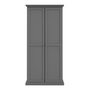 Paris Wardrobe with 2 Doors in Matt Grey 