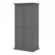 Paris Wardrobe with 2 Doors in Matt Grey 
