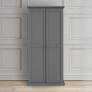 Paris Wardrobe with 2 Doors in Matt Grey 