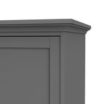 Paris Wardrobe with 2 Doors in Matt Grey 
