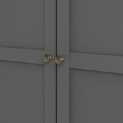 Paris Wardrobe with 2 Doors in Matt Grey 