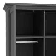 Paris Wardrobe with 2 Doors in Matt Grey 