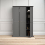Paris Wardrobe with 3 Doors in Matt Grey 