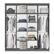 Parker 200cm Sliding Door Wardrobe Oak Wotan 