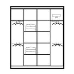 Parker 200cm Sliding Door Wardrobe White 