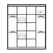 Parker 200cm Sliding Door Wardrobe White 