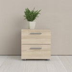 Pepe Bedside 2 Drawers in Oak 