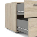Pepe Bedside 2 Drawers in Oak 