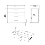 Pepe Chest of 4 Drawers in Oak 