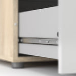 Pepe Chest of 4 Drawers in Oak with White High Gloss 