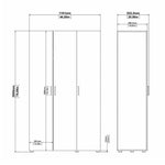 Pepe Wardrobe with 3 Doors in White 