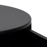 Polo Round Bedside Table in Black 