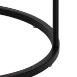 Polo Round Bedside Table in Black 