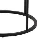 Polo Round Bedside Table in White and Black 