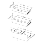 Prima Bookcase 1 Shelf With 2 Drawers + 2 File Drawers In Black Woodgrain 