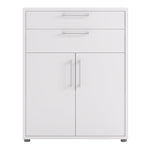 Prima Bookcase 1 Shelf With 2 Drawers And 2 Doors In White 