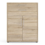 Prima Bookcase 1 Shelf with 2 Drawers and 2 Doors in Oak 
