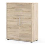 Prima Bookcase 1 Shelf with 2 Drawers and 2 Doors in Oak 