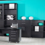 Prima Bookcase 2 Shelves in Black woodgrain 