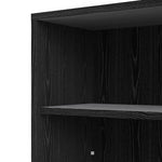Prima Bookcase 2 Shelves in Black woodgrain 
