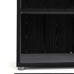 Prima Bookcase 2 Shelves in Black woodgrain 