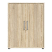 Prima Bookcase 2 Shelves with 2 Doors in Oak 