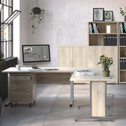 Prima Bookcase 2 Shelves with 2 Doors in Oak 