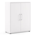 Prima Bookcase 2 Shelves with 2 Doors in White 