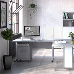 Prima Bookcase 2 Shelves with 2 Doors in White 