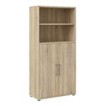 Prima Bookcase 3 Shelves with 2 Doors in Oak 