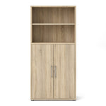 Prima Bookcase 3 Shelves with 2 Doors in Oak 
