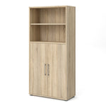 Prima Bookcase 3 Shelves with 2 Doors in Oak 