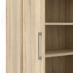 Prima Bookcase 3 Shelves with 2 Doors in Oak 