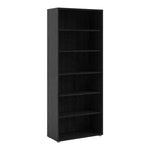 Prima Bookcase 5 Shelves in Black woodgrain 