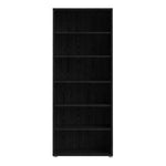 Prima Bookcase 5 Shelves in Black woodgrain 