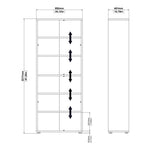 Prima Bookcase 5 Shelves in Oak 