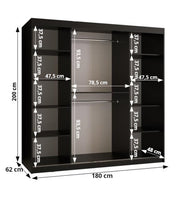 Ramiro I Sliding Door Wardrobe 180cm 