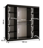 Ramiro II Sliding Door Wardrobe 180cm 