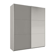 Riley 200cm Sliding Door Wardrobe Platinum 