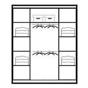 Riley 200cm Sliding Door Wardrobe White 