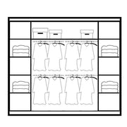 Riley 225cm Sliding Door Wardrobe White 