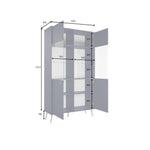 Rose Tall Display Cabinet 106cm