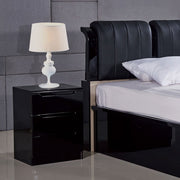 Rosy Black High Gloss Bedside - Straight 