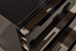 Rosy Black High Gloss Bedside - Straight 