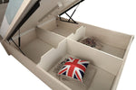 Rosy Cream High Gloss Ottoman Bed - Storage Lift Up | Single 3FT 