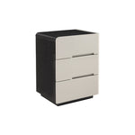 Rosy Light Grey High Gloss Bedside Left Hand/Right Hand - Curved 