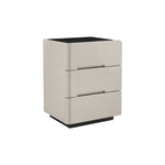 Rosy Light Grey High Gloss Bedside Left Hand/Right Hand - Curved 