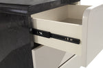 Rosy Light Grey High Gloss Bedside Left Hand/Right Hand - Curved 