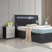 Rosy Slate Grey High Gloss Ottoman Bed - Storage Lift Up | Single 3FT 