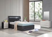 Rosy Slate Grey High Gloss Ottoman Bed - Storage Lift Up | Single 3FT 